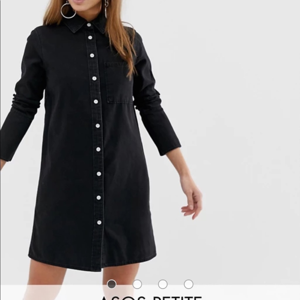 ASOS Black Denim Dress US 6